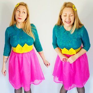 Vintage 1950/60's Tulle & Brocade Dress (M)